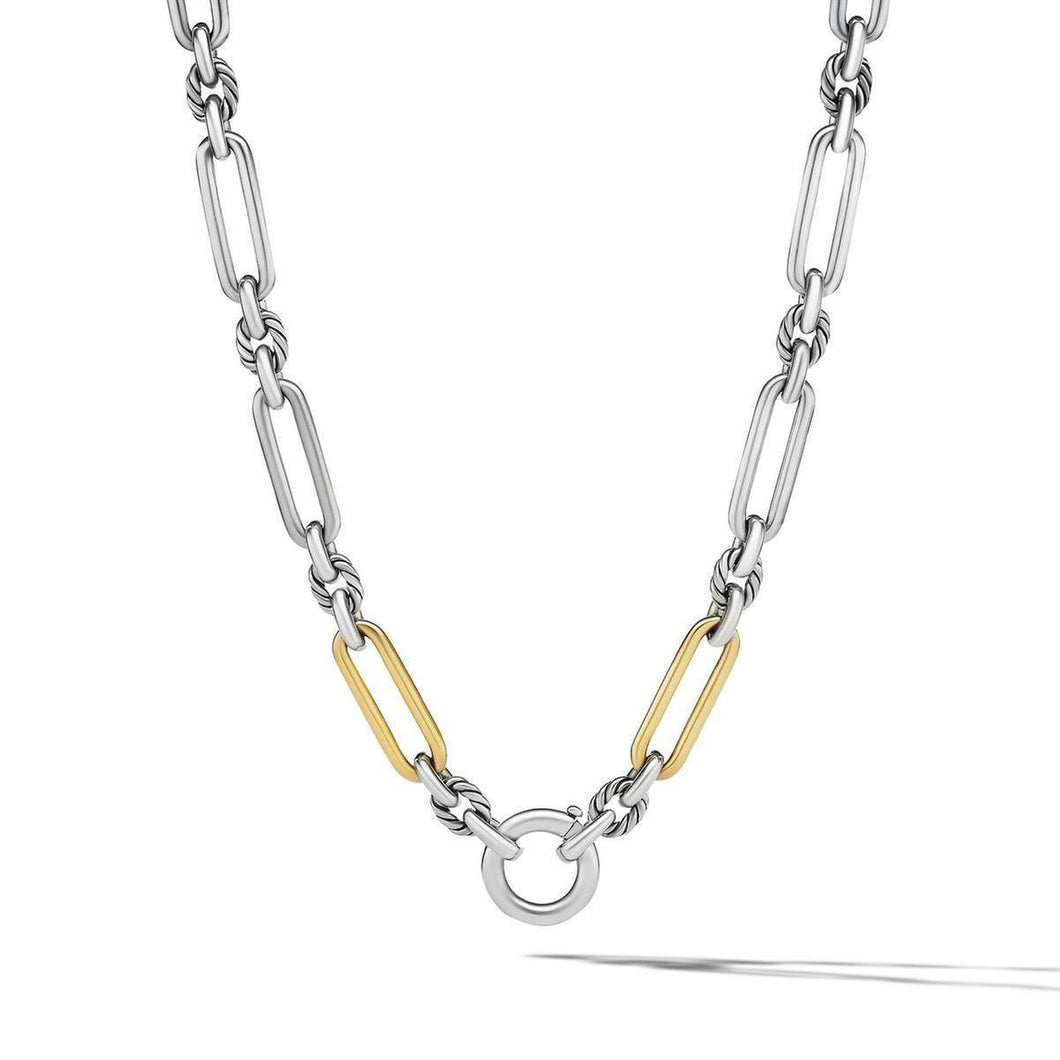 David Yurman Lexington Chain Necklace with 18K Yellow Gold - 18 Inches