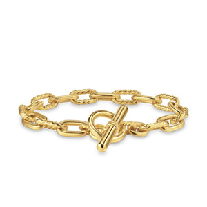 David Yurman Madison Toggle Chain Bracelet in 18K Yellow Gold - Medium