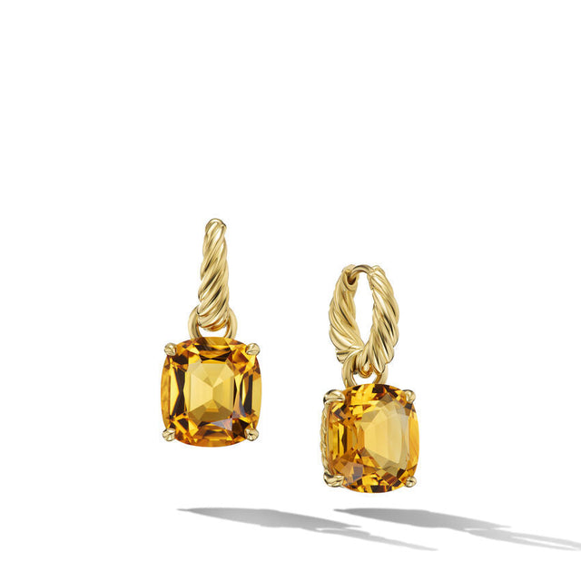 David Yurman Marbella 18K Yellow Gold with Citrine 25mm Drop Earrings