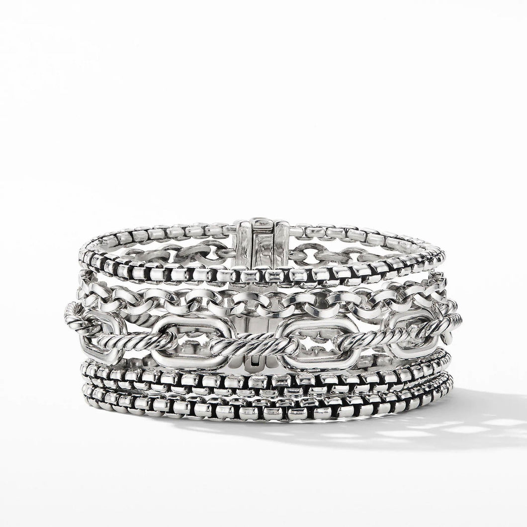 David Yurman Multi-Row Chain Bracelet- Medium
