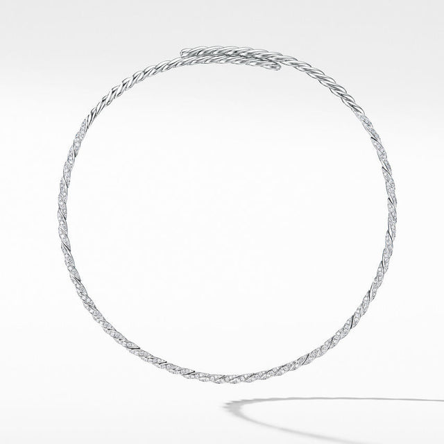 David Yurman Paveflex Necklace in 18K White Gold with Diamonds