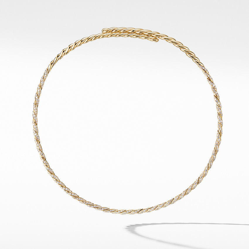David Yurman Paveflex Necklace in 18K Yellow Gold with Diamonds