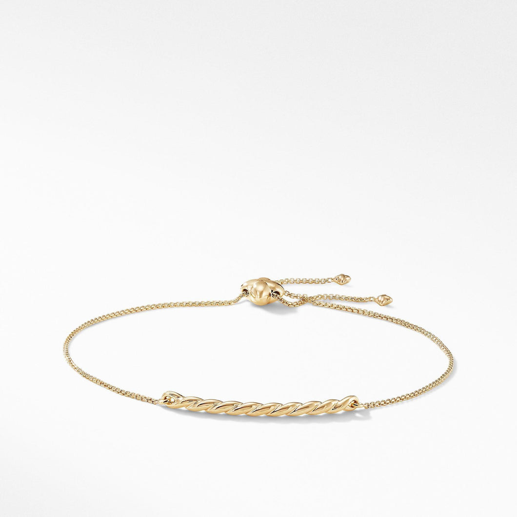 David Yurman Paveflex Station Bracelet in 18k Gold, 2.3mm