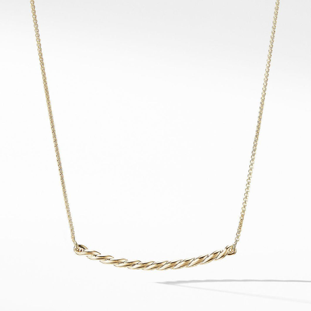 David Yurman Paveflex Station Necklace in 18K Gold