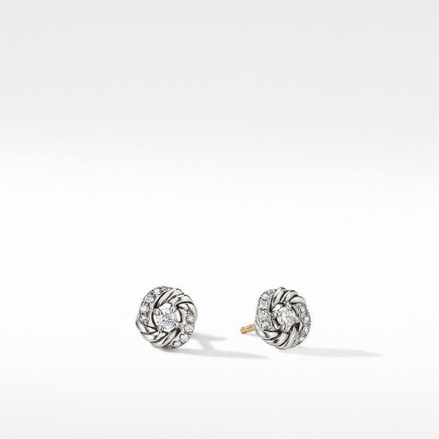 David Yurman Petite Infinity Stud Earrings with Diamonds