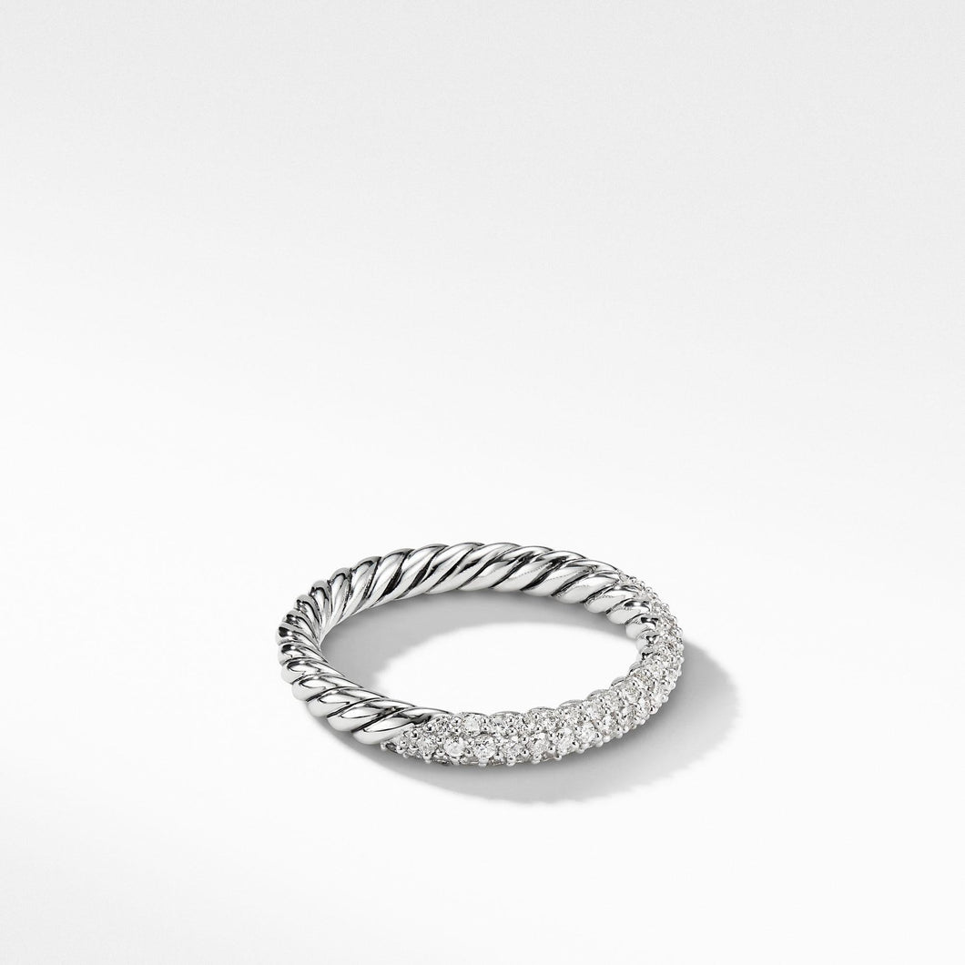 David Yurman Petite Pave Ring with Diamonds - Size 6