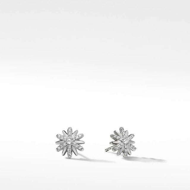 David Yurman Petite Starburst Stud Earrings with Pave Diamonds