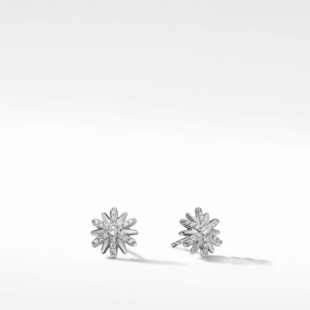 David Yurman Petite Starburst Stud Earrings with Pave Diamonds