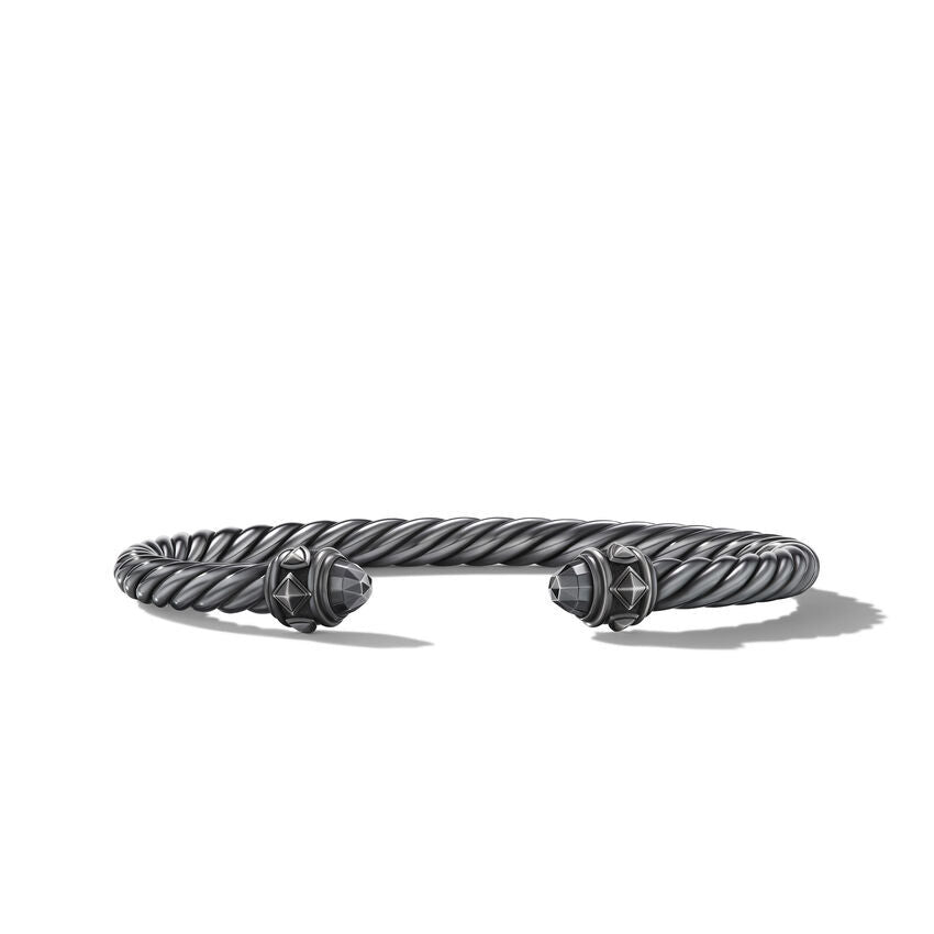 David Yurman Renaissance Bracelet in Blackened Sterling Silver | Medium