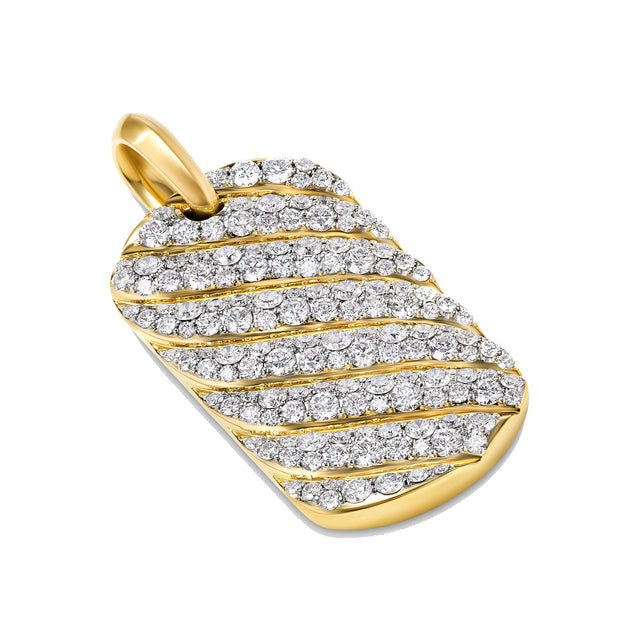 David Yurman Sculpted Cable 18K Yellow Gold with Diamonds 35mm Tag