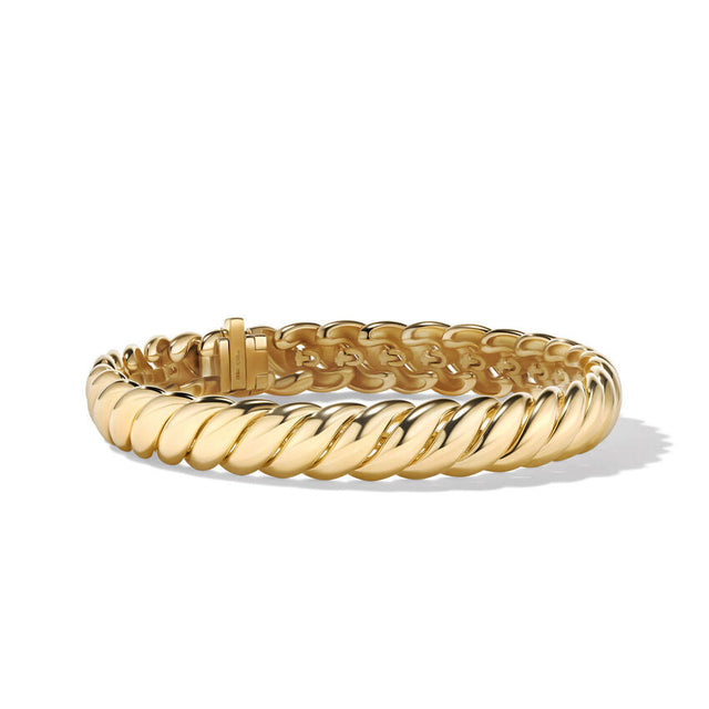 David Yurman Sculpted Cable Bracelet in 18K Yellow Gold | Medium