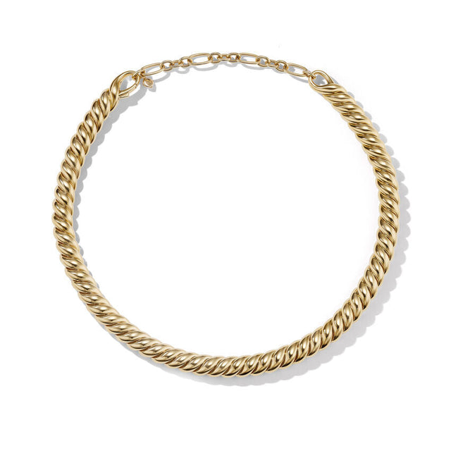David Yurman Sculpted Cable Necklace in 18K Yellow Gold | 16 Inches