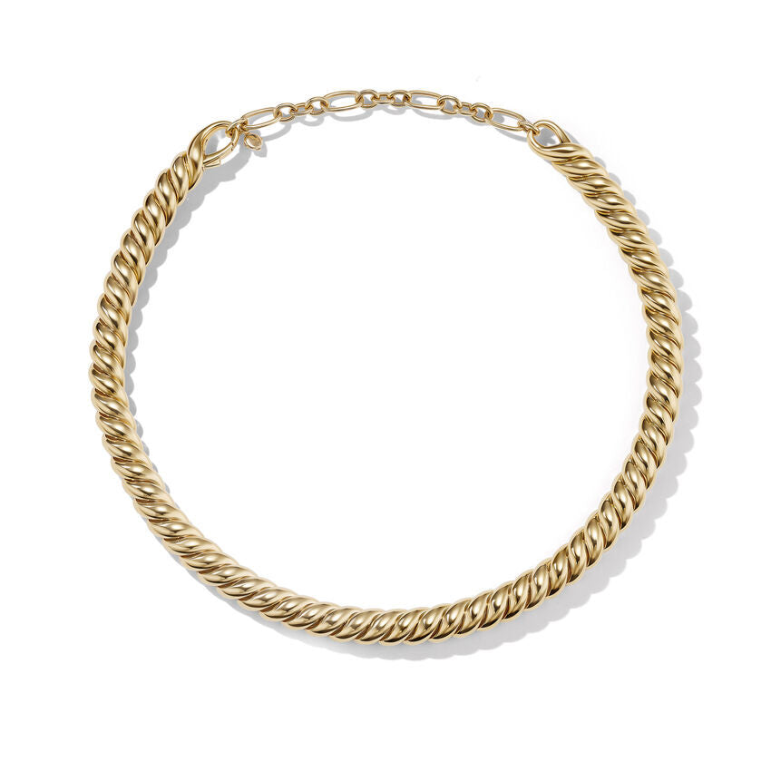 David Yurman Sculpted Cable Necklace in 18K Yellow Gold | 16 Inches