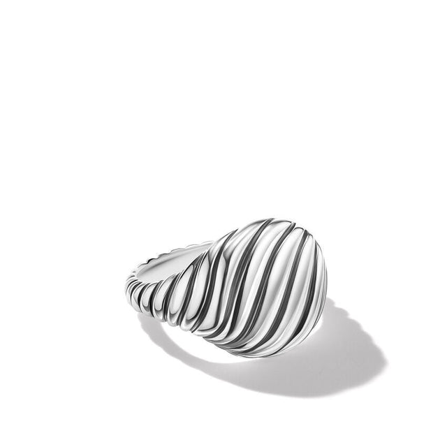 David Yurman Sculpted Cable Pinky Ring in Sterling Silver | Size 3.5
