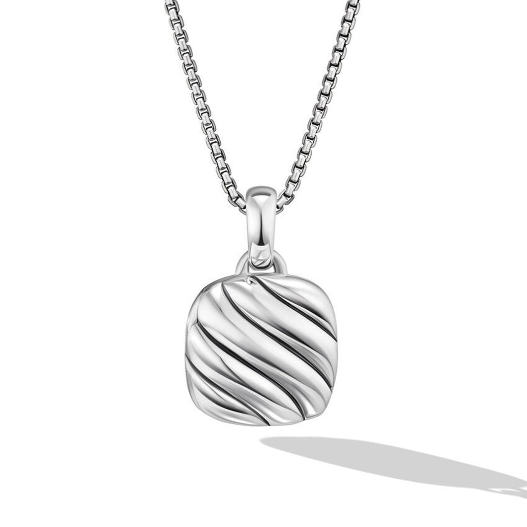 David Yurman Sculpted Cable Square Locket in Sterling Silver 22.5mm