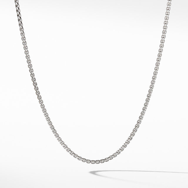 David Yurman Small Box Chain Necklace with an Accent of 14k Gold, 2.7mm - 18 Inches