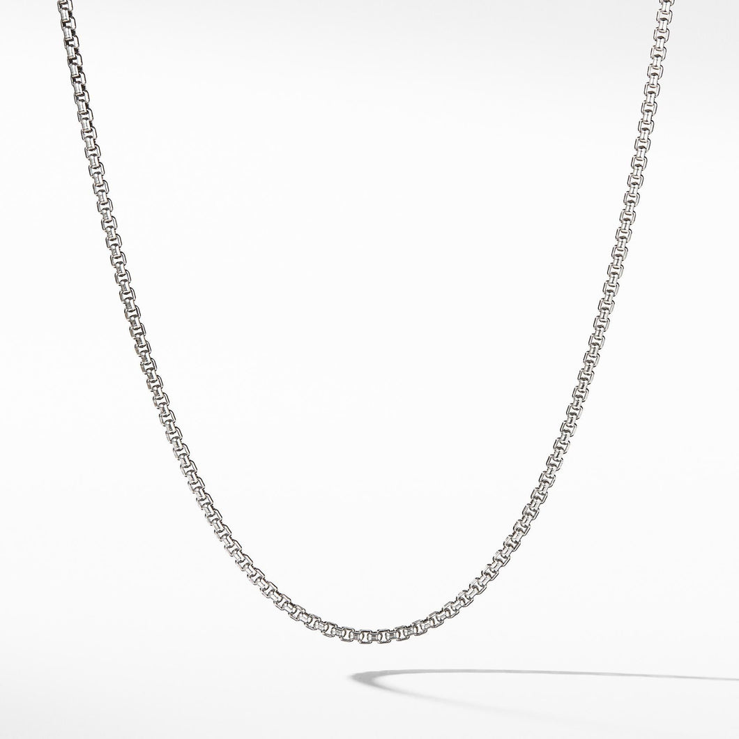 David Yurman Small Box Chain Necklace with an Accent of 14k Gold, 2.7mm - 18 Inches