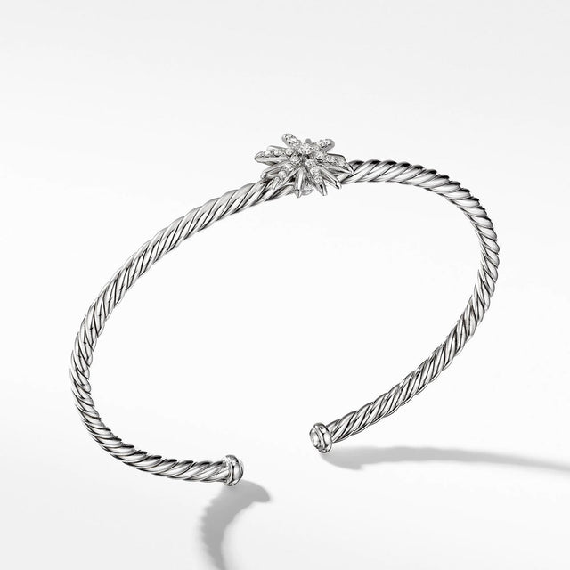 David Yurman Starburst Center Station Bracelet with Pave Diamonds - Medium
