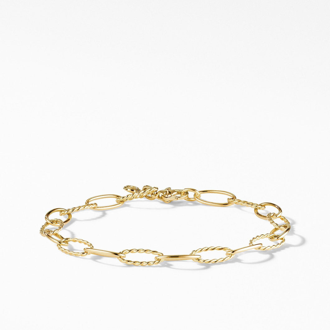 David Yurman Stax Oval Link Bracelet in 18k Yellow Gold - Medium