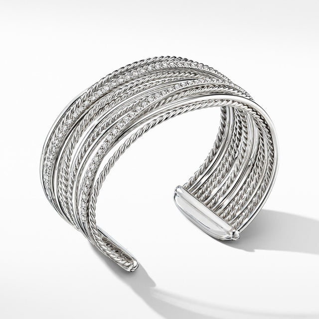 David Yurman The Crossover Collection Cuff Bracelet with Diamonds