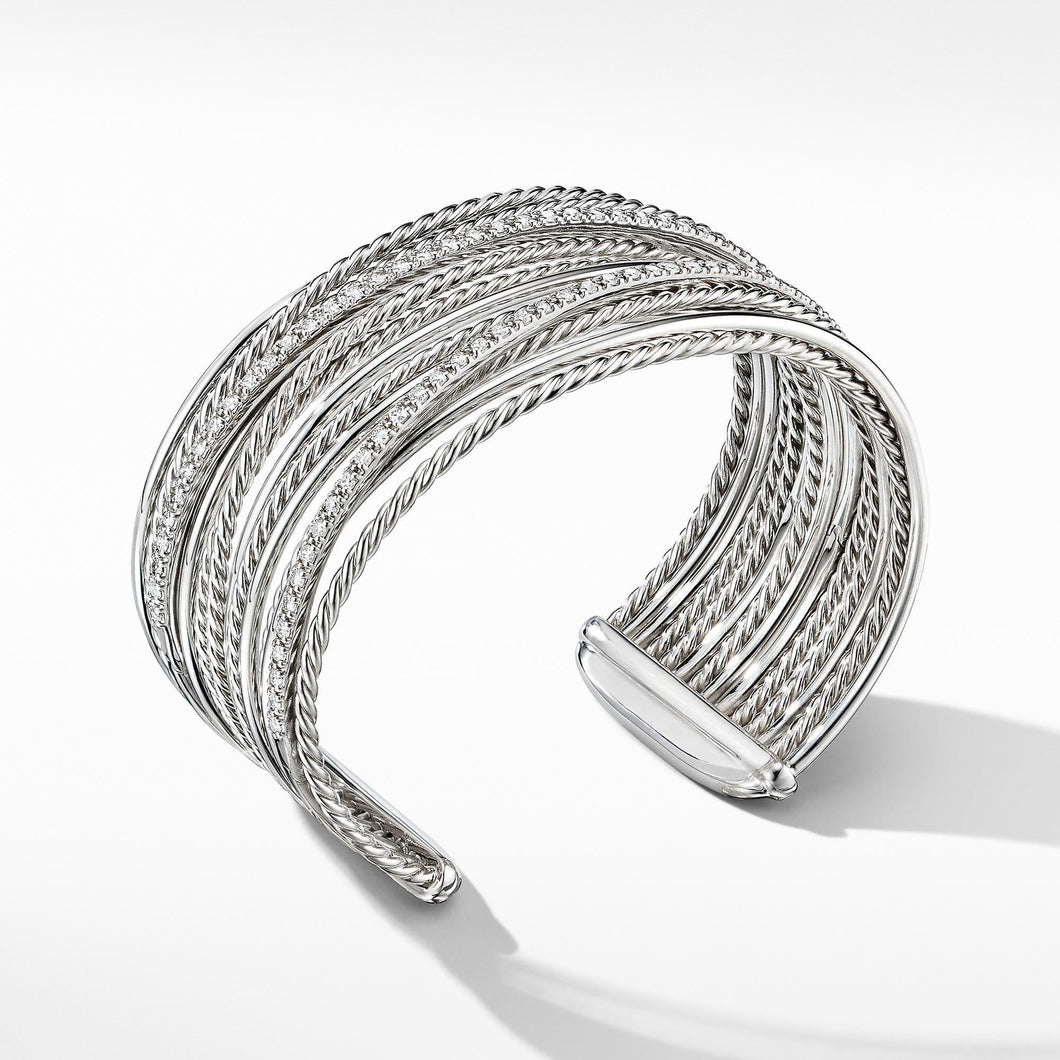 David Yurman The Crossover Collection Cuff Bracelet with Diamonds