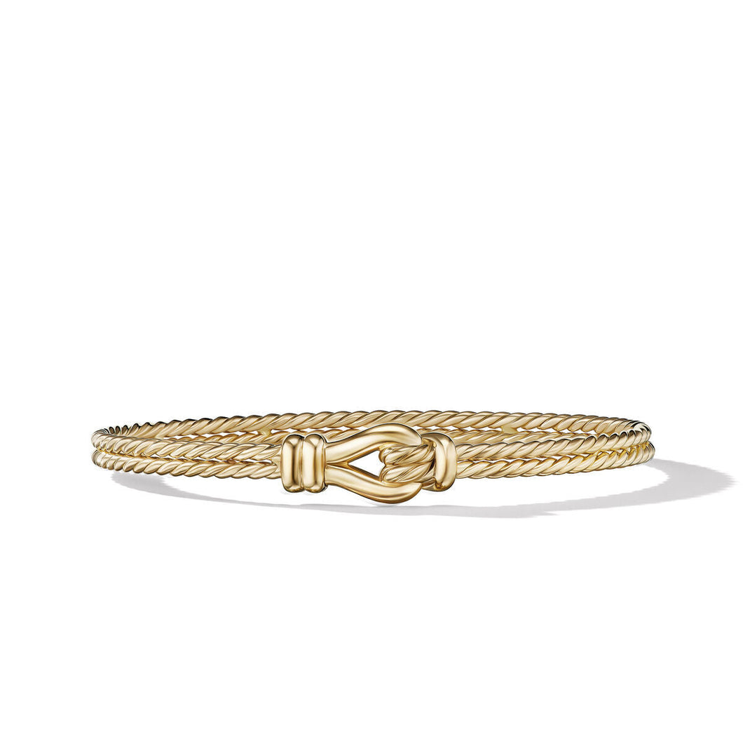 David Yurman Thoroughbred Loop Bracelet in 18K Yellow Gold - Medium