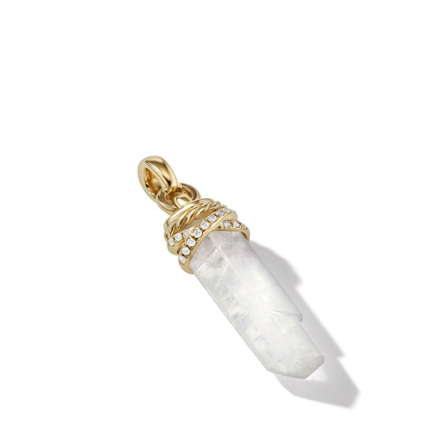 David Yurman Wrapped Crystal Amulet with 18K Yellow Gold and Pave Diamonds