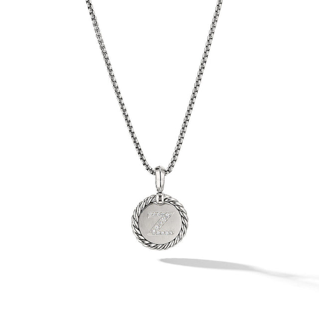 David Yurman Z Initial Charm with Pave Diamonds