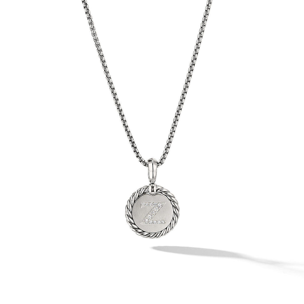 David Yurman Z Initial Charm with Pave Diamonds