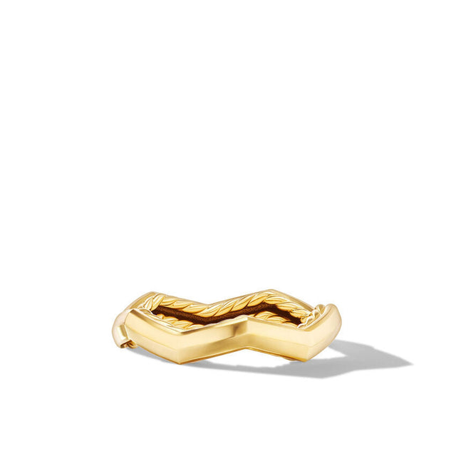 David Yurman Zig Zag Stax Ring in 18K Yellow Gold 3mm - Size 7