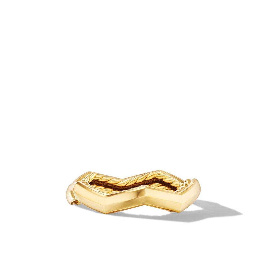 David Yurman Zig Zag Stax Ring in 18K Yellow Gold 3mm - Size 7