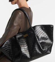 DeMellier Croc-effect leather tote bag