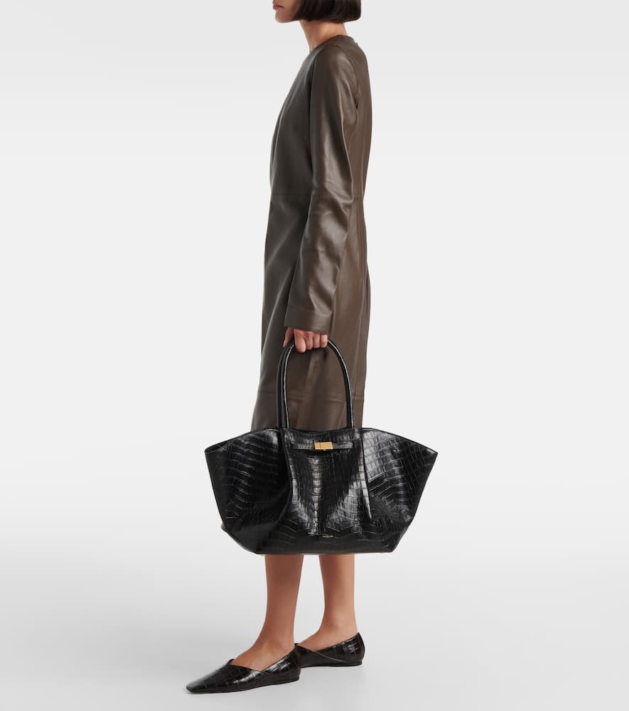 DeMellier Croc-effect leather tote bag
