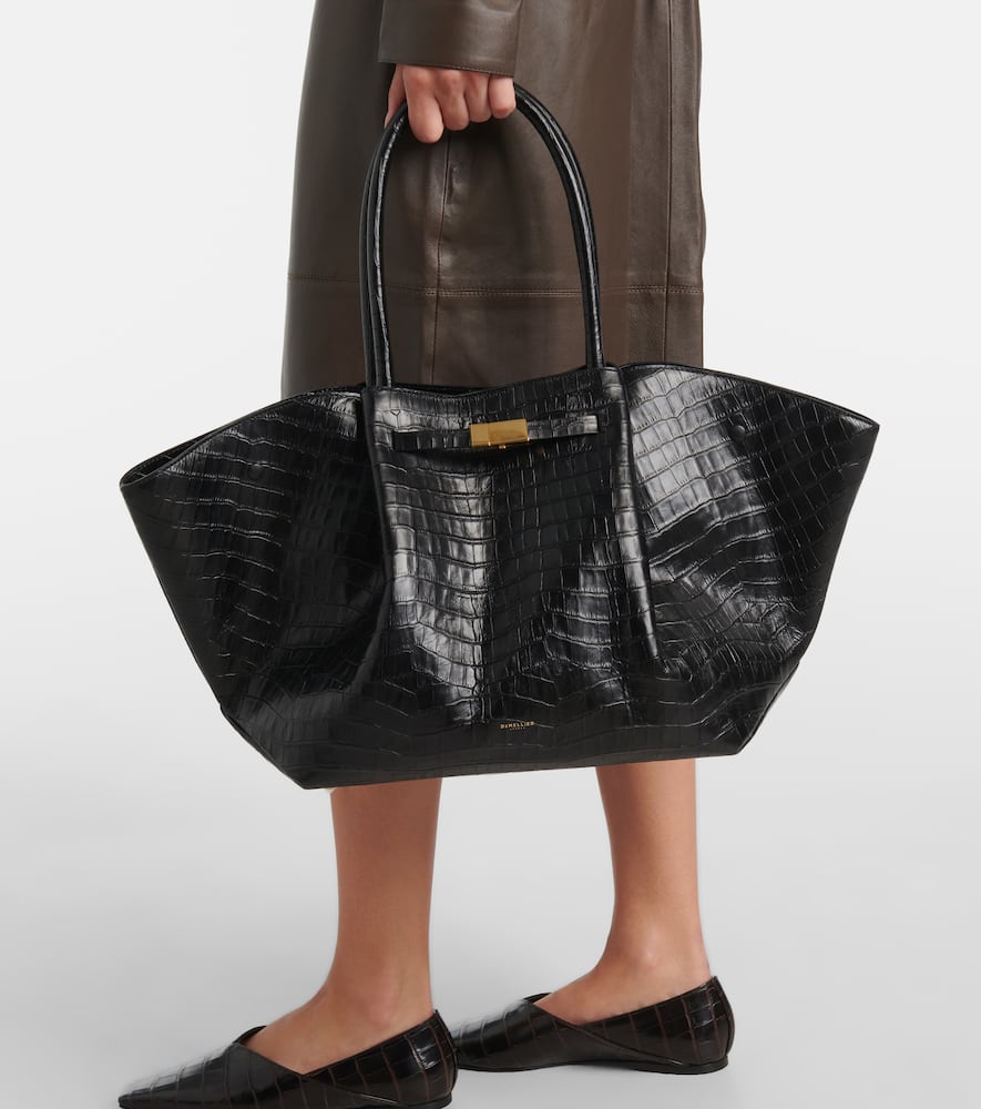 DeMellier Croc-effect leather tote bag
