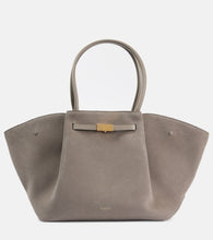 DeMellier New York Midi suede tote bag. Shop DeMellier Tote Bags for women now.
