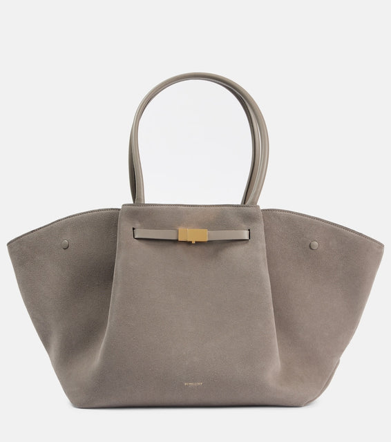 DeMellier New York Midi suede tote bag. Shop DeMellier Tote Bags for women now.