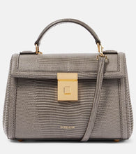 DeMellier Paris lizard-effect leather tote bag. Shop DeMellier Top-Handle Bags for women now.