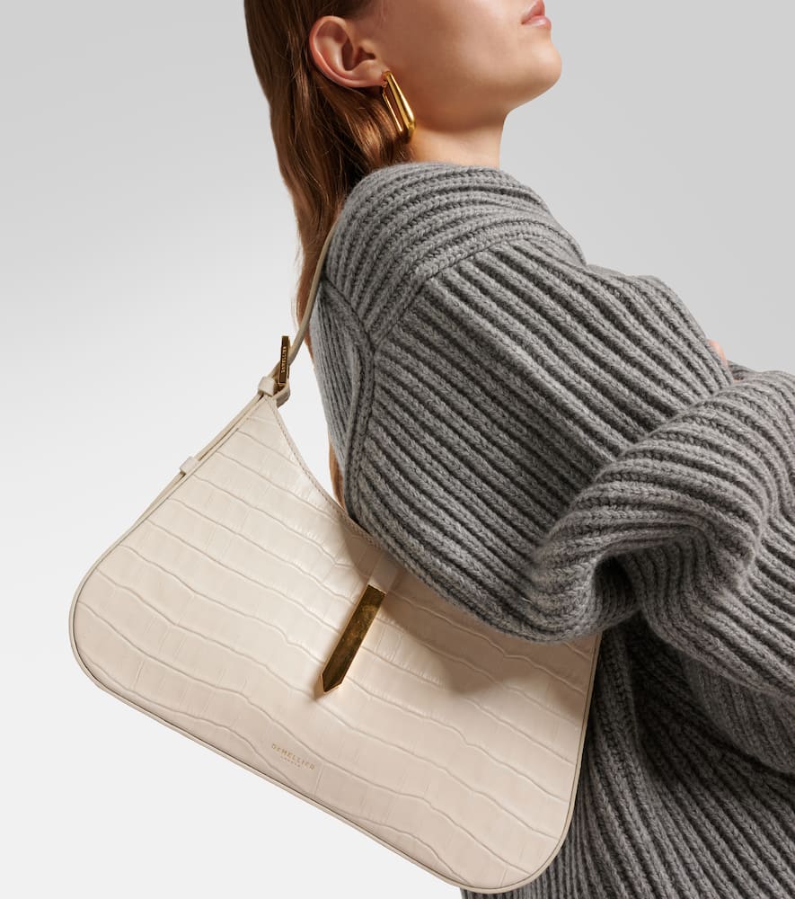 DeMellier Tokyo croc-effect leather shoulder bag