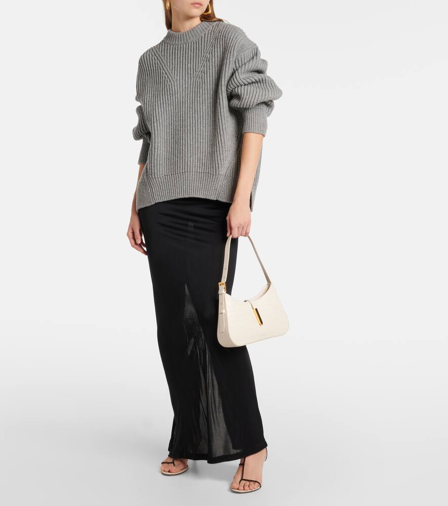 DeMellier Tokyo croc-effect leather shoulder bag