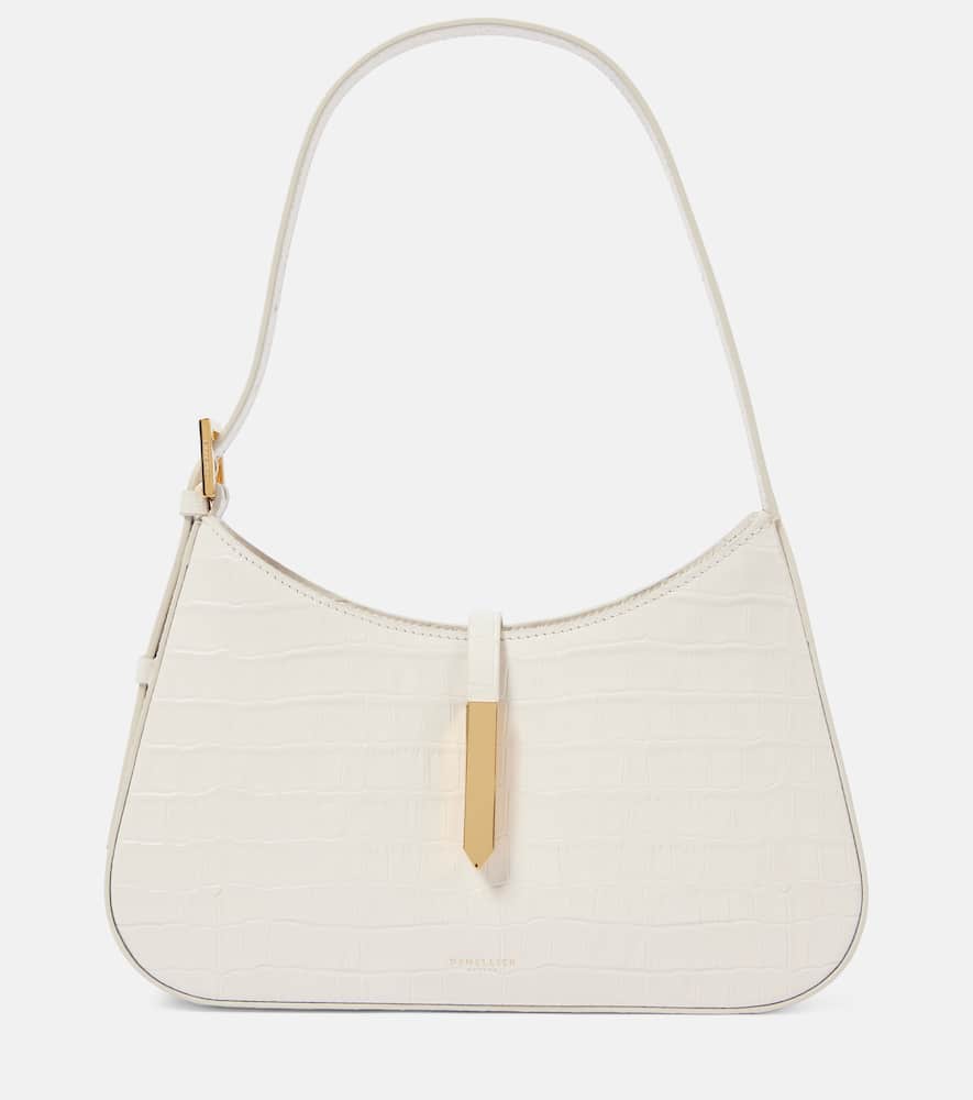 DeMellier Tokyo croc-effect leather shoulder bag. Shop DeMellier Shoulder Bags for women now.