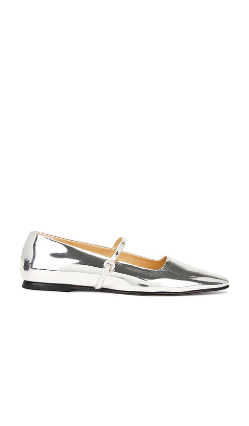Dear Frances Mary Jane in Metallic Silver | Silver Ballet Flats for Women