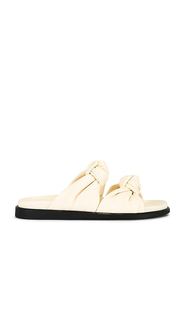 Dear Frances Tye Slide in Ivory | Chalk Slides for Women