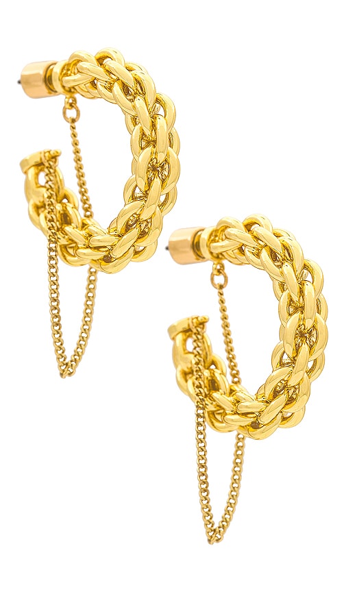 Demarson Dylan Hoops in Metallic Gold