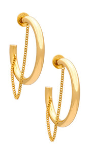 Demarson Miley Hoops in Metallic Gold