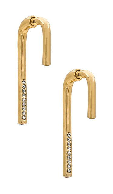 Demarson Mini Celeste Earrings in Metallic Gold
