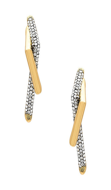Demarson Neptune Earrings in Metallic Gold