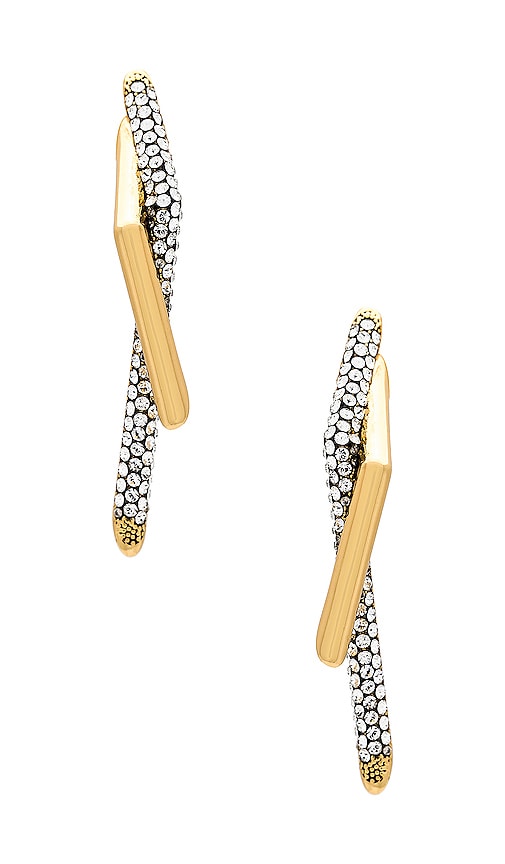 Demarson Neptune Earrings in Metallic Gold