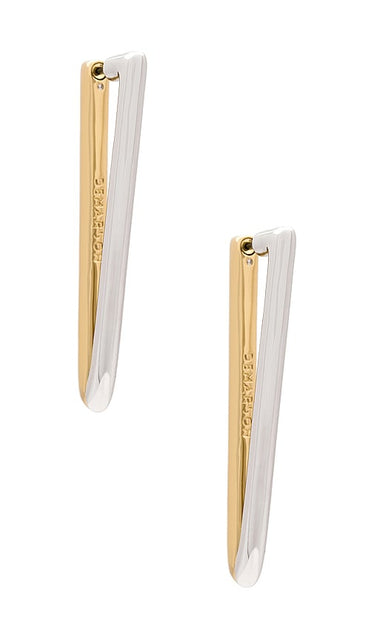Demarson Vita Earrings in Metallic Gold,Metallic Silver