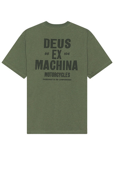 Deus Ex Machina Accuracy Tee in Olive - T-shirt de précision Deus Ex Machina en olive - Deus Ex Machina Accuracy T 恤，橄榄色 - Deus Ex Machina Accuracy T-Shirt in Oliv - Deus Ex Machina 정확도 티셔츠 - Maglietta Deus Ex Machina Accuracy in verde oliva