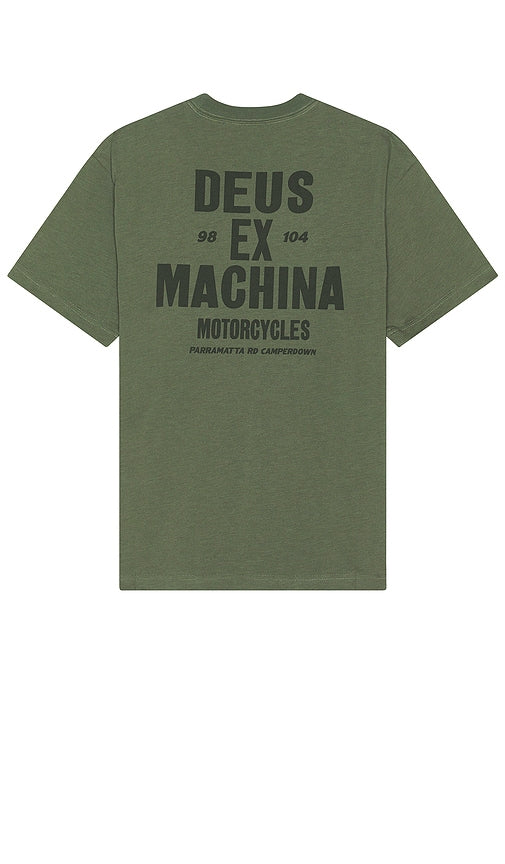 Deus Ex Machina Accuracy Tee in Olive - T-shirt de précision Deus Ex Machina en olive - Deus Ex Machina Accuracy T 恤，橄榄色 - Deus Ex Machina Accuracy T-Shirt in Oliv - Deus Ex Machina 정확도 티셔츠 - Maglietta Deus Ex Machina Accuracy in verde oliva